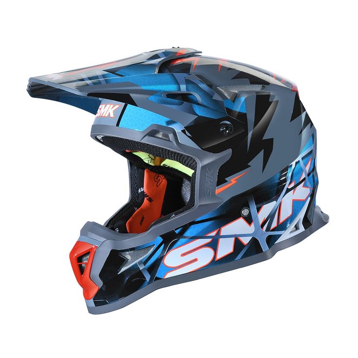 SMK ALLTERRA FULMINE GLOSS DECORATED MOTOCROSS HELMET
