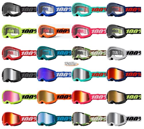 100% STRATA 2 Goggles -ALL COLORS- Offroad MX MTB Moto